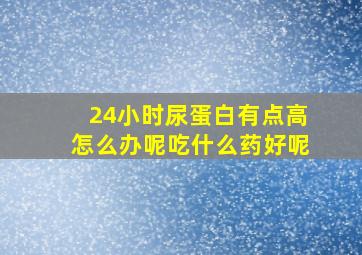 24小时尿蛋白有点高怎么办呢吃什么药好呢