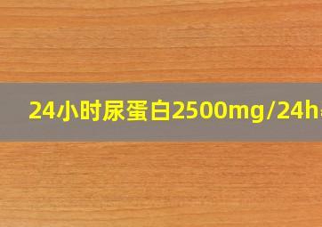 24小时尿蛋白2500mg/24h孕妇