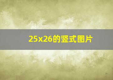 25x26的竖式图片