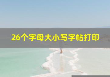 26个字母大小写字帖打印