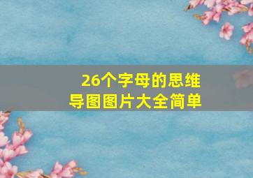 26个字母的思维导图图片大全简单