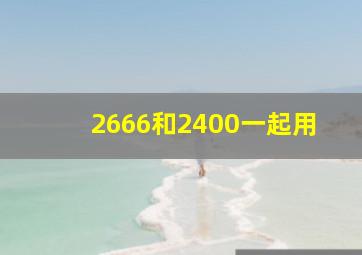 2666和2400一起用