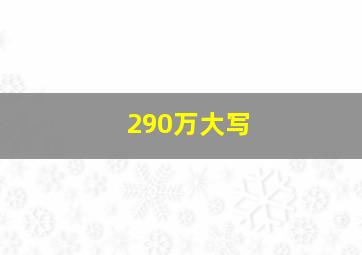 290万大写