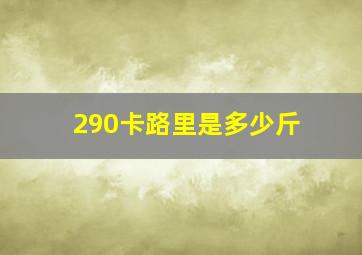 290卡路里是多少斤