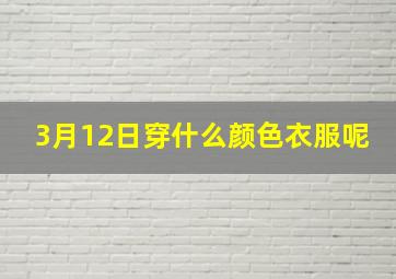 3月12日穿什么颜色衣服呢