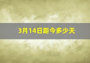 3月14日距今多少天