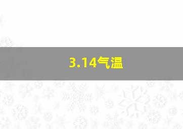 3.14气温