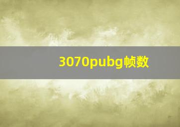 3070pubg帧数