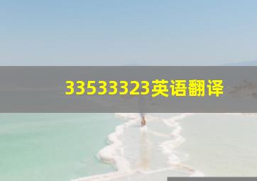 33533323英语翻译