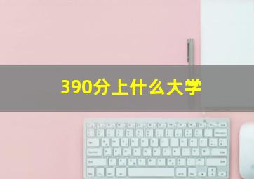 390分上什么大学