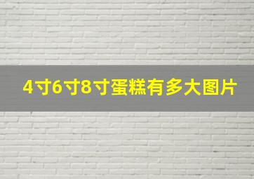 4寸6寸8寸蛋糕有多大图片