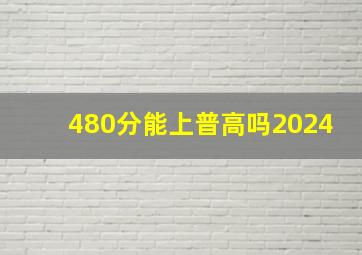 480分能上普高吗2024