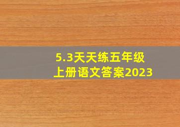 5.3天天练五年级上册语文答案2023