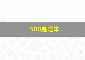 500是啥车