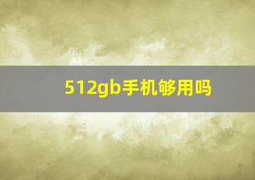 512gb手机够用吗