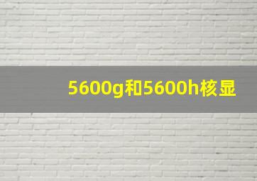 5600g和5600h核显