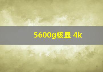 5600g核显 4k