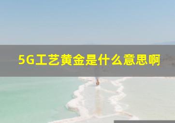 5G工艺黄金是什么意思啊