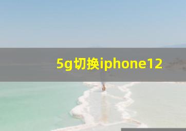 5g切换iphone12