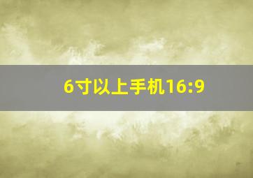 6寸以上手机16:9