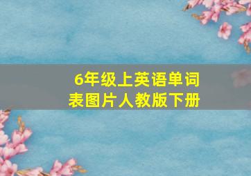 6年级上英语单词表图片人教版下册