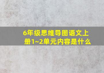 6年级思维导图语文上册1~2单元内容是什么