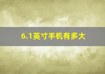 6.1英寸手机有多大