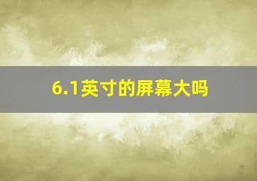 6.1英寸的屏幕大吗