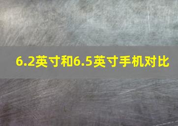 6.2英寸和6.5英寸手机对比