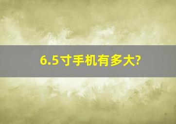 6.5寸手机有多大?