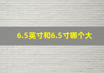 6.5英寸和6.5寸哪个大