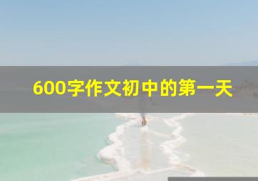 600字作文初中的第一天