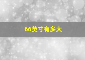 66英寸有多大