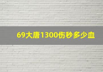 69大唐1300伤秒多少血