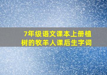 7年级语文课本上册植树的牧羊人课后生字词