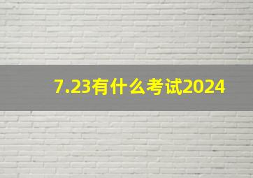 7.23有什么考试2024