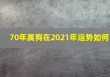 70年属狗在2021年运势如何