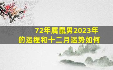 72年属鼠男2023年的运程和十二月运势如何