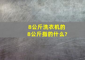 8公斤洗衣机的8公斤指的什么?