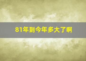 81年到今年多大了啊