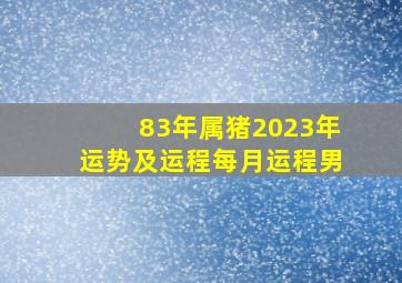 83年属猪2023年运势及运程每月运程男