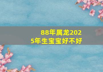 88年属龙2025年生宝宝好不好