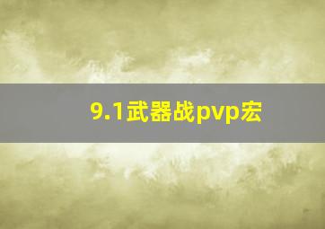 9.1武器战pvp宏