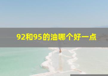 92和95的油哪个好一点