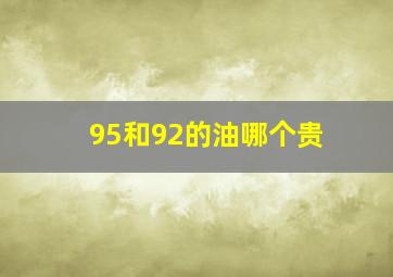 95和92的油哪个贵