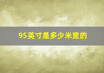 95英寸是多少米宽的