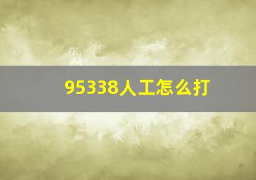 95338人工怎么打