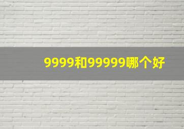 9999和99999哪个好