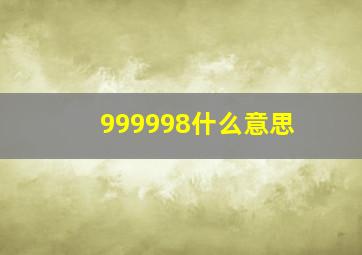 999998什么意思