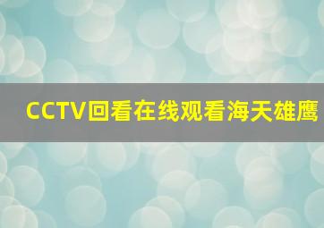 CCTV回看在线观看海天雄鹰